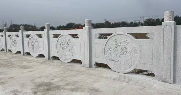 朔州芝麻白河道栏杆 石材栏杆