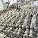 朔州芝麻白圆球 石球 挡车球