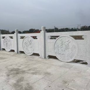 朔州芝麻白河道栏杆 石材栏杆