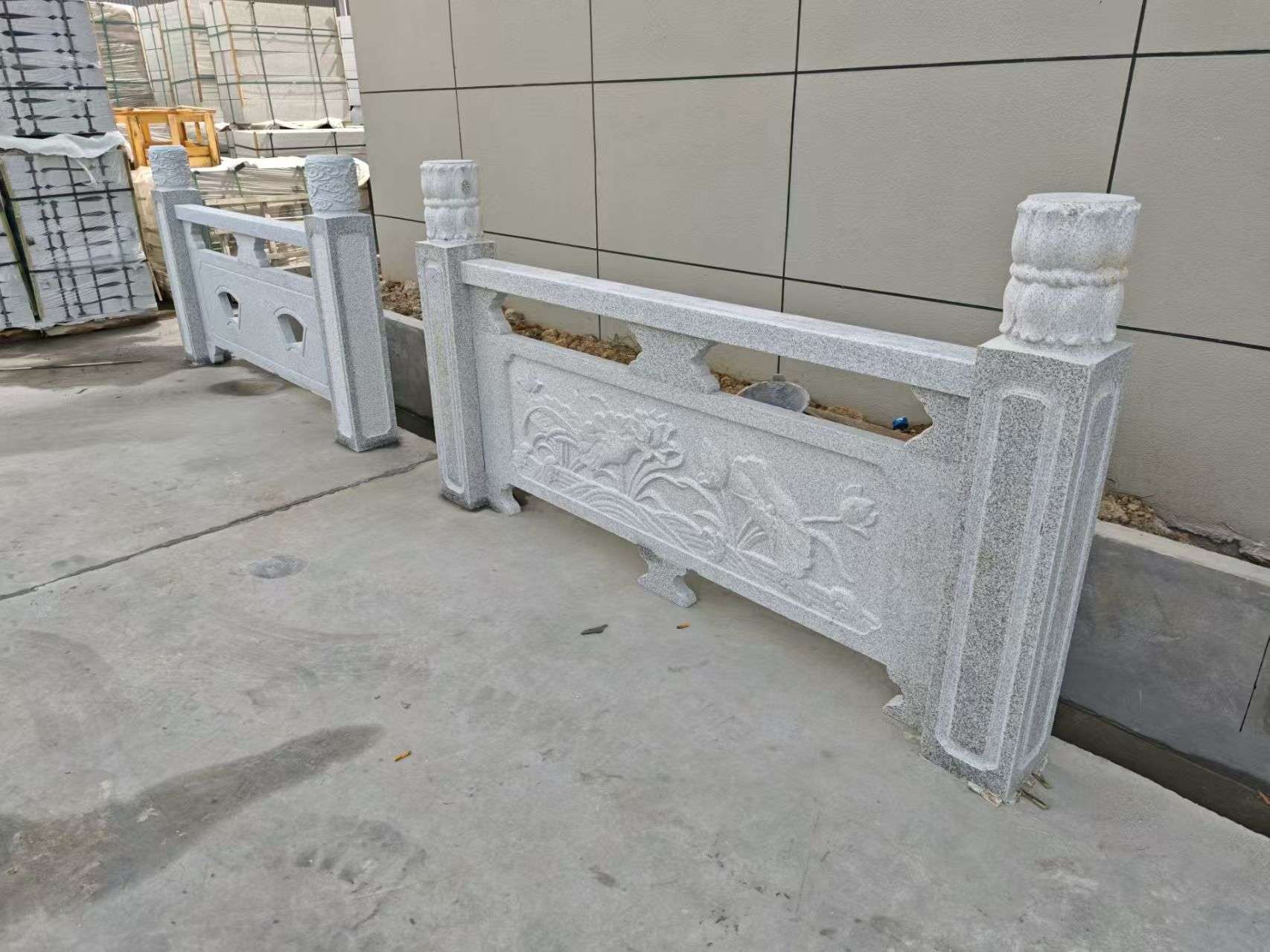 朔州芝麻白河道栏杆 石材栏杆