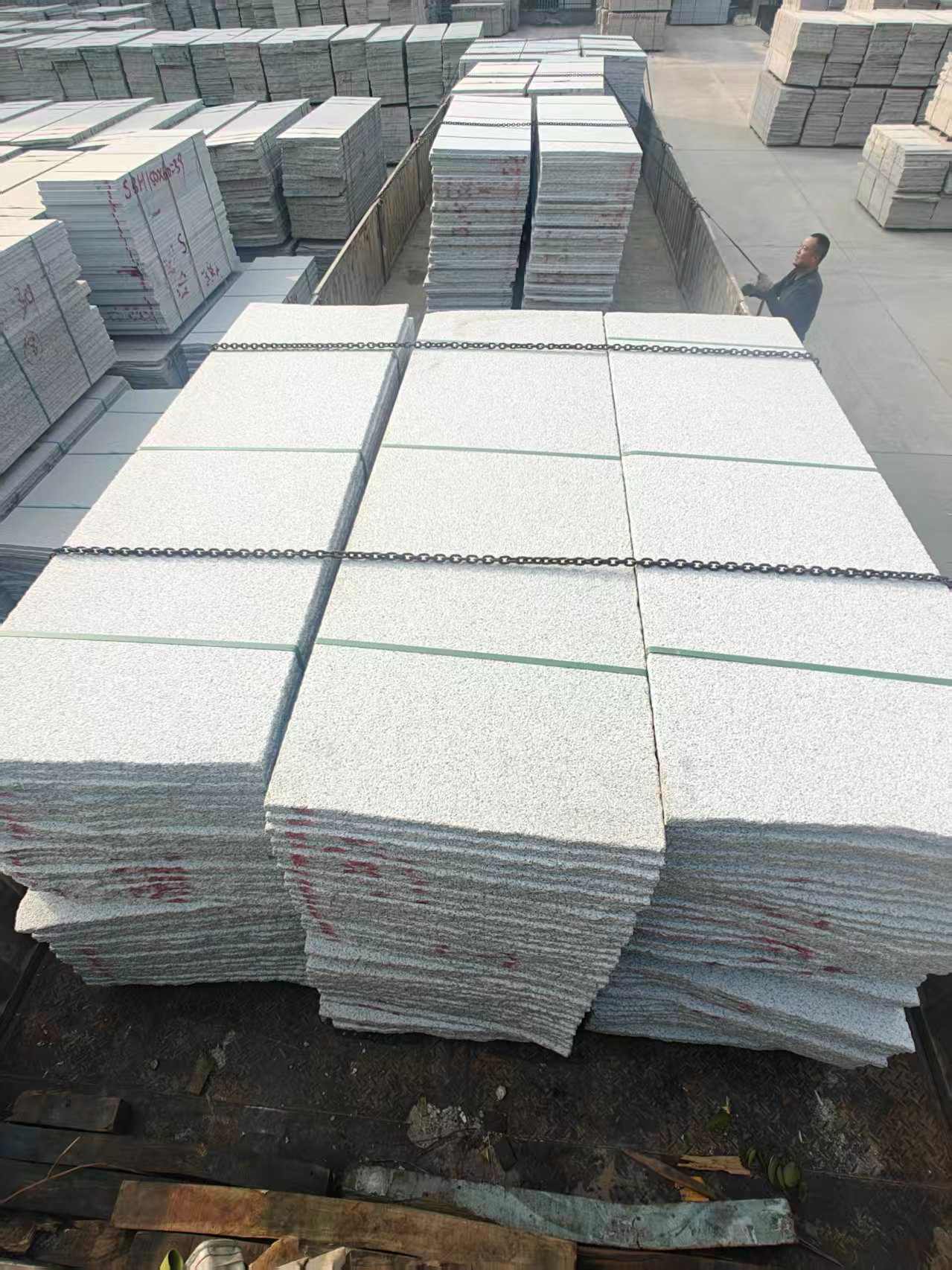 朔州芝麻白毛板，石材毛板